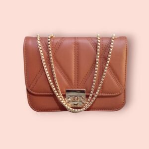 Alegant PU Leather Handbag — Warm Brown
